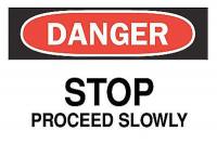 4FV61 Danger Sign, 14 x 20In, R and BK/WHT, ENG