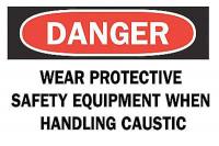 4FV87 Danger Sign, 10 x 14In, R and BK/WHT, ENG