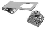 4FWE9 Keyed Lock Hasp, 1 3/5x4 1/2x1 3/5 In