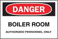 4FX34 Danger Sign, 10 x 14In, R and BK/WHT, ENG