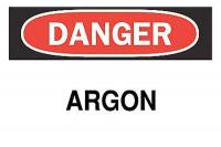 4FX86 Danger Sign, 10 x 14In, R and BK/WHT, Argon