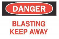 4FX94 Danger Sign, 14 x 20In, R and BK/WHT, ENG