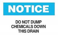 4FZ18 Notice Sign, 10 x 14In, BL and BK/WHT, ENG