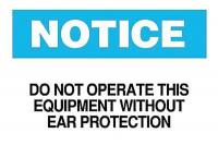 4FZ24 Notice Sign, 10 x 14In, BL and BK/WHT, ENG