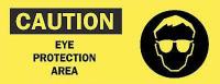 4FZ67 Caution Sign, 7 x 17In, BK/YEL, ENG, SURF