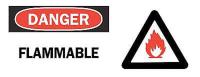 4FZ80 Danger Sign, 7 x 17In, R and BK/WHT, FLMB