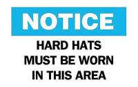 4FZ96 Notice Sign, 10 x 14In, BL and BK/WHT, ENG