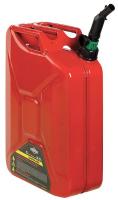 4FZE6 Spill Proof Gas Can, 5 Gal., Red, Steel