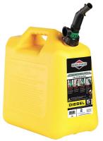 4FZE7 Spill Proof Diesel Fuel Can, 5 Gal, Yellow