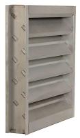 4FZG4 Louver, Wall Opening 24x24In, Galvannealed