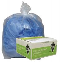 15E851 Recycled Can Liner, 56 gal., Clear, PK100