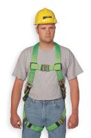 4GE87 Full Body Harness, Universal, 400 lb, Green