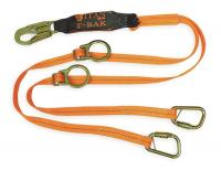 4GE95 Tie-Back Lanyard, 2 Leg, Polyester, Gold