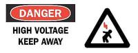 4GF07 Danger Sign, 7 x 17In, R and BK/WHT, ENG, HV