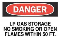 4GF34 Danger No Smoking Sign, 14 x 20In, ENG