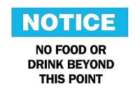 4GF49 Notice Sign, 10 x 14In, BL and BK/WHT, ENG