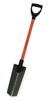 4GFE9 DrainSpade, 27 In Handle, 4-3/4 Blade, 14ga