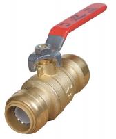 19F857 Brass Ball Valve, Push to Connect, 3/4 In