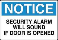 4GG09 Notice Security Sign, 10 x 14In, ENG, Text