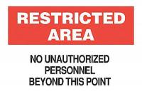 4GH46 Admittance Sign, 14 x 20In, BK and R/WHT