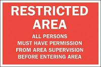 4GH55 Security Sign, 14 x 20In, WHT/R, ENG, Text