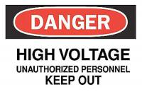 4GH71 Danger Sign, 14 x 20In, R and BK/WHT, ENG