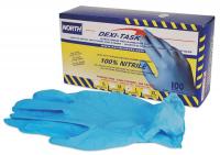 4GHT7 Disposable Gloves, Nitrile, 8, Blue, PK100
