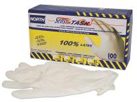 4GHU4 Disposable Gloves, Latex, 7, White, PK100