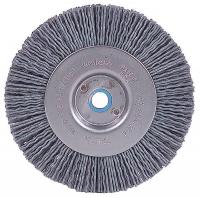 4GHY7 Wheel Brush, 4 In D, Wire 0.035/180 In