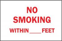 5GX74 No Smoking Sign, 10 x 14In, R/WHT, ENG, Text