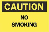4GJ17 Caution No Smoking Sign, 14 x 20In, BK/YEL