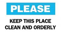 4GJ53 Notice Sign, 7 x 10In, BL and BK/WHT, ENG