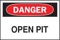 5N603 Danger Sign, 10 x 14In, R and BK/WHT, AL