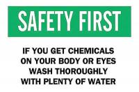 4GJ97 Caution Sign, 14 x 20In, BK and GRN/WHT