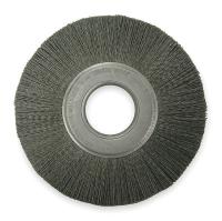 4GJC5 Wheel Brush, 8 In D, Wire 0.026 In
