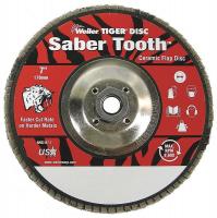 4GJH6 Arbor Mount Flap Disc, 7in, 80, Medium