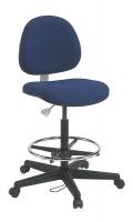 4GJL3 ESD Pneumatic Task Chair, Fabric, Navy