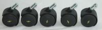 4GJN1 ESD Hard Floor Casters, Black, PK 5