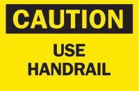 4GK02 Caution Sign, 7 x 10In, BK/YEL, Fiberglass