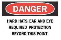 4GK60 Danger Sign, 10 x 14In, R and BK/WHT, ENG