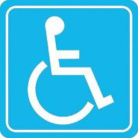 4GL27 Parking Sign, 12 x 12In, WHT/BL, SYM, HDCP