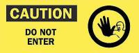 4GL32 Caution Sign, 7 x 17In, BK/YEL, ENG, SURF