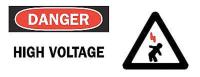4GL44 Danger Sign, 7 x 17In, R and BK/WHT, HV, ENG