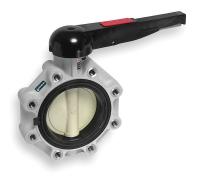 4GPL2 Butterfly Valve, Lug, 3 In, Poly, EPDM