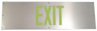 4GPT8 Door Kick Plate Exit Sign, 10Hx34W, Alum