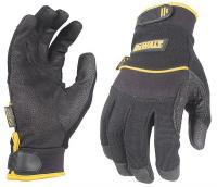4GPU2 Mechanics Gloves, L, Black, Leather, PR