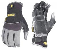 4GPW6 Anti-Vibration Gloves, 2XL, Black/Gray, PR