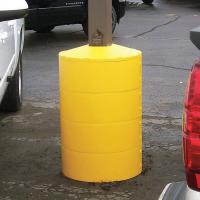 4GRH6 Pole Cover, 4 Ring, 6In Round, Yellow
