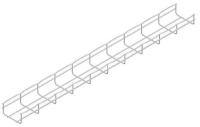 4GVX1 Wire Mesh Cable Tray, 4x2In, 10 Ft