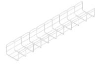 4GVX7 Wire Mesh Cable Tray, 6x4In, 10 Ft